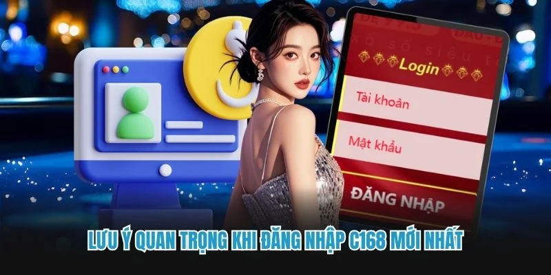 Lưu ý quan trọng khi đăng nhập C168 mới nhất